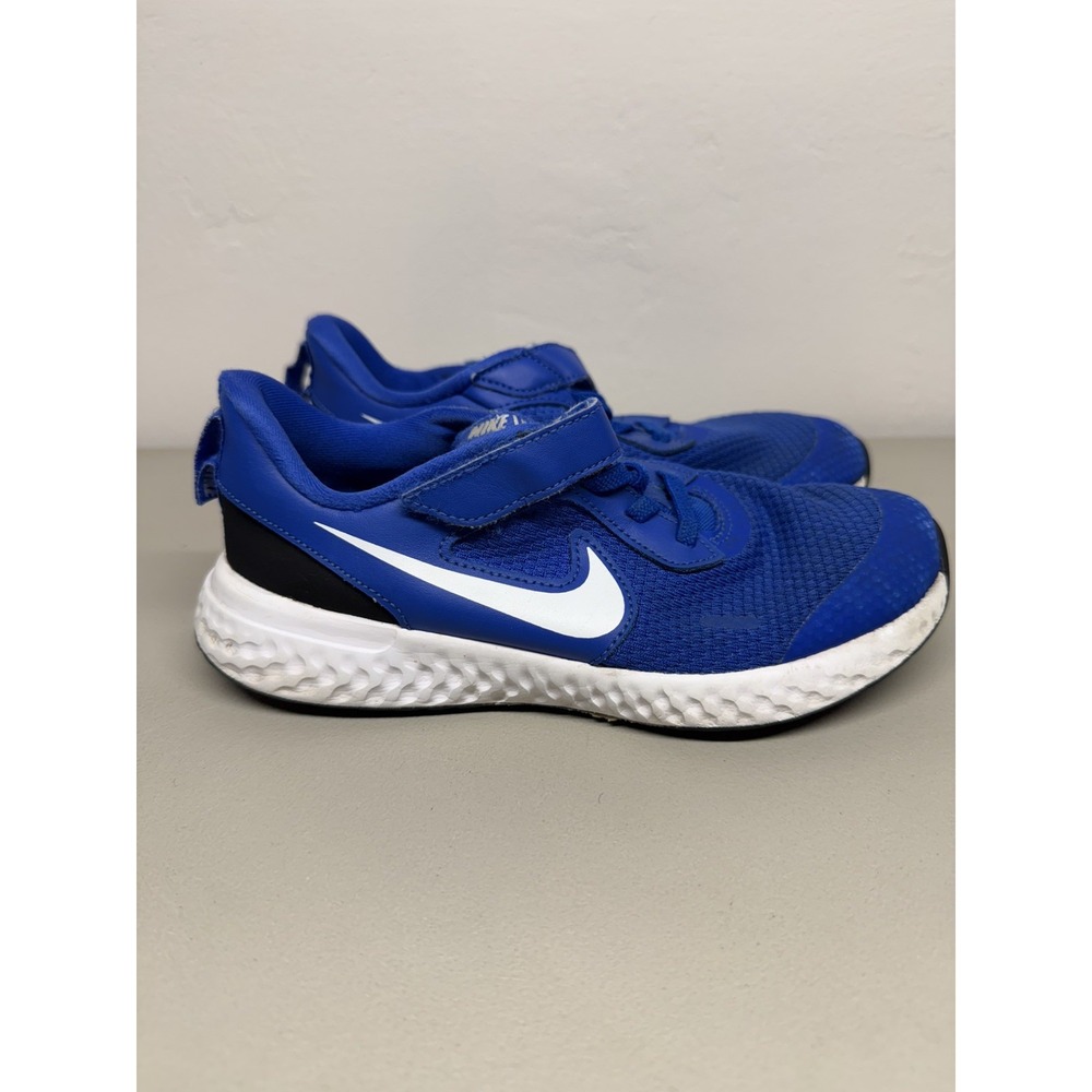 Nike Revolution 5 PS Sneaker Blue White Hook & Loop CU5126-401 Kids Sz 1.5